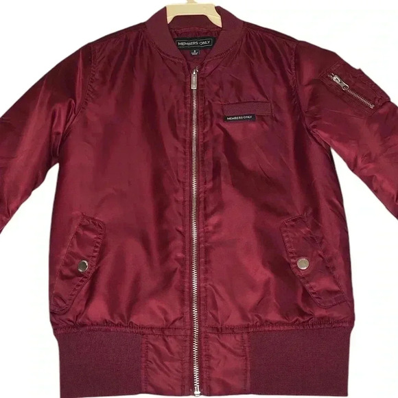 Memebers Only Flight Satin MA1 Kids Bomber Jacket - Picture 2 of 11